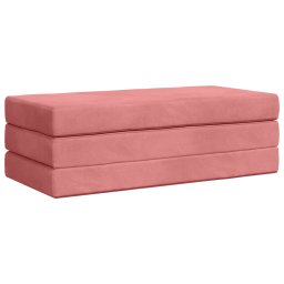 vidaXL Vouwbare Bankbed 120 x 67 x 45 cm Roze