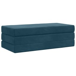 vidaXL Vouwbare Bankbed 140 x 67 x 45 cm Blauw