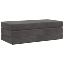 vidaXL Vouwbare Bankbed 160 x 67 x 45 cm Donkergrijs
