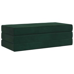 vidaXL Vouwbare Bankbed 160 x 67 x 45 cm Donkergroen