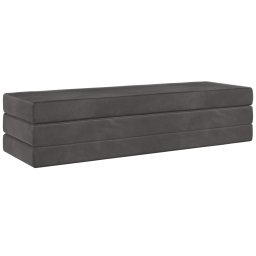vidaXL Vouwbare Bankbed 180 x 67 x 45 cm Donkergrijs