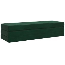 vidaXL Vouwbare Bankbed 200 x 67 x 45 cm Donkergroen