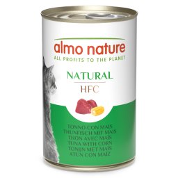 12 x 140 g Almo Nature HFC Kattenvoer - Tonijn & Mais - Voordeelpakket