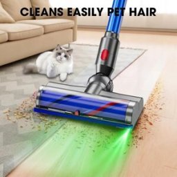 Blossom Stofzuiger Opzetborstel voor Dyson V7 V8 V10 V11 V15 LED Roller Borstel Vervangende Onderdelen Vloer Tapijt Schoon Gereedschap accessoires blue
