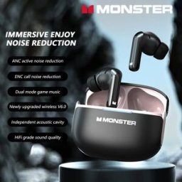 MONSTER AURA FIT D02 draadloze in-ear Bluetooth-hoofdtelefoon, ergonomisch ontwerp, ANC actieve ruisonderdrukking, selectie in dubbele modus White