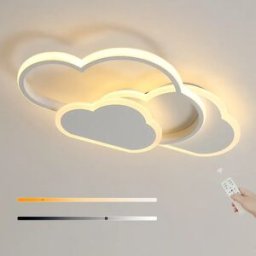 Tealight Creative Cloud LED-plafondlamp, 32W LED-plafondlamp met afstandsbediening 3000-6500K voor woonkamer, keuken, eetkamer