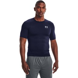 Under Armour HeatGear Ondershirt Donkerblauw Wit