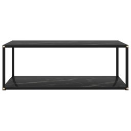 vidaXL Salontafel 100x50x35 cm gehard glas zwart