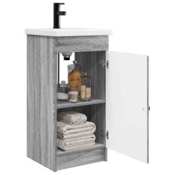 vidaXL Badkamermeubel met Wasbak Grijs Sonoma 42 x 40 x 84,5 cm