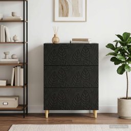 vidaXL Ladenkast Zwart 66 x 34,5 x 90 cm Bewerkt hout