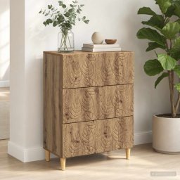 vidaXL Ladenkast 66 x 34,5 x 90 cm Bewerkt hout Artisanaal eiken