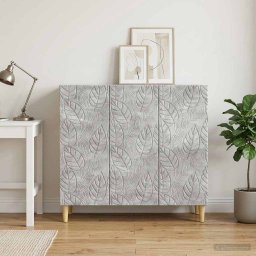 vidaXL Dressoir Betongrijs 89 x 34,5 x 80 cm Bewerkt hout