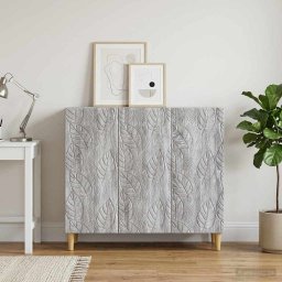vidaXL Dressoir Grijs Sonoma 89 x 34,5 x 80 cm Bewerkt hout