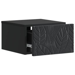 vidaXL Wandbeugel Bedkast Zwart 49 x 34,5 x 20 cm Bewerkt hout