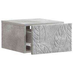 vidaXL Wandbeugel Bedkast Betongrijs 49 x 34,5 x 20 cm Bewerkt hout