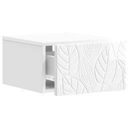vidaXL Wandbeugel Bedkast Hoogglans Wit 49 x 34,5 x 20 cm Bewerkt hout