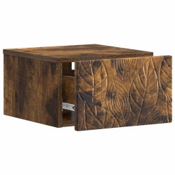 vidaXL Wandbeugel Bedkast Gerookt eiken 49 x 34,5 x 20 cm Bewerkt hout