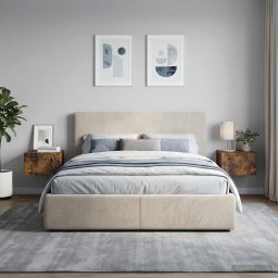 vidaXL Wandbeugel Bedkast 2 st Gerookt eiken 49 x 34,5 x 20 cm