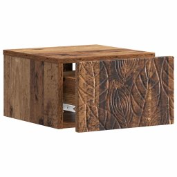 vidaXL Wandbeugel Bedkast Oud hout 49 x 34,5 x 20 cm Bewerkt hout