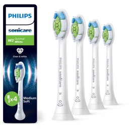 Philips Sonicare Optimal White W2 – Opzetborstels voor Elektrische Tandenborstel – Wit – Verpakking van 4 - HX6064/87