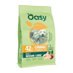 10 kg Oasy Adult Medium/Large Kip Hondenvoer droog
