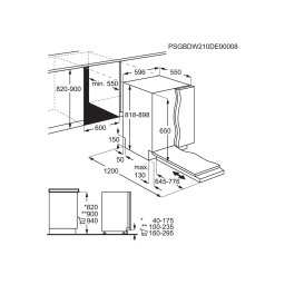 AEG GI6200B2SC Vrijstaande vaatwasser Zwart