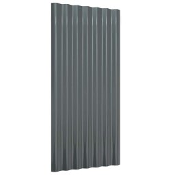 vidaXL Dakpanelen 36 st 80x36 cm gegalvaniseerd staal antracietkleurig