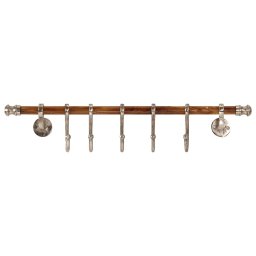 vidaXL Wandkapstok 75x15 cm aluminium
