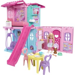 Mattel Barbie poppenhuis Chelsea pop-up huis speelset multicolor.