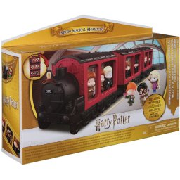 Wizarding World Harry Potter, Micro Magical Moments Hogwarts Express-draagkoffer voor verzamelfiguren met 3 figuren