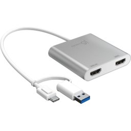 j5create JCA365-N USB-C to Dual HDMI Multi-Monitor Adapter