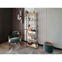 Boekenkast BOOKY 4 legplanken eiken