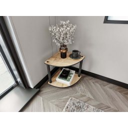 Hoekbijzettafel BOOKY 34 cm eiken