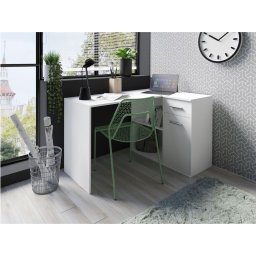 Hoekbureau BEGIX 1 deur 1 lade wit