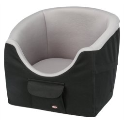 TRIXIE HONDENMAND AUTOSTOEL ZWART / GRIJS 45X42X39 CM