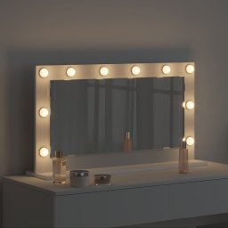 vidaXL Schmink Spiegel Wit 80 x 45 x 18 cm Glas en Hout met Kunststof