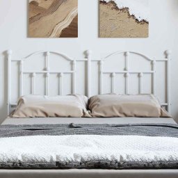 vidaXL Vervangend hoofdbord 150 cm metaal wit