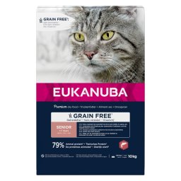 2kg Eukanuba Senior Graanvrij Zalmrijk Droog Kattenvoer