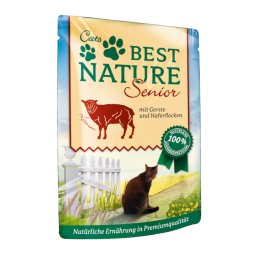16x 85g Best Nature Kat Senior Lam natvoer voor katten