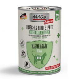 Voordeelverpakking 24x 400g MAC's CAT Vetcare nierdieet rund & kalkoen natvoer voor katten