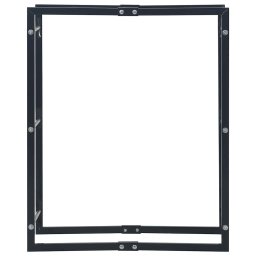 vidaXL Haardhoutrek 80x25x100 cm staal zwart
