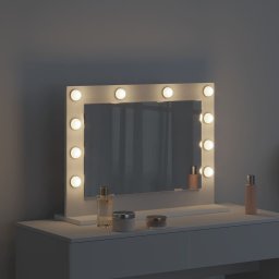 vidaXL Schmink Spiegel Wit 60 x 45 x 18 cm Glas en Hout met Kunststof