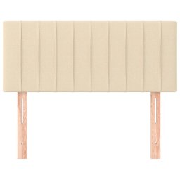 vidaXL Hoofdbord 90x5x78/88 cm stof crèmekleurig