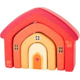 Small foot Wooden Building Blocks House activity speelgoed van hout 12 m+ 4 st