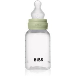 BIBS Anti-Colic Baby Bottle Silicone oorbellen met siliconen speen Sage 150 ml