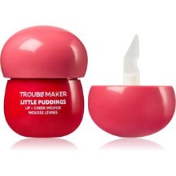 Trouble Maker Little Pudding Lip + Cheek Mousse multifunctionele lip- en gezichts make-up Tint Bunny Baby Pink 5 g