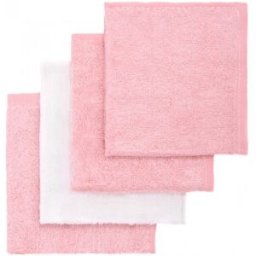 T-TOMI BIO Bamboo Baby Washcloths Washandje Pink 25 x 25 cm 4 st