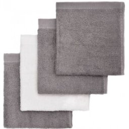 T-TOMI BIO Bamboo Baby Washcloths Washandje Grey 25 x 25 cm 4 st