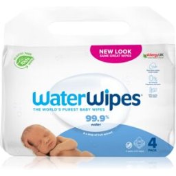WaterWipes Baby Wipes 4 Pack Tedere Vochtige Babydoekjes 4x60 st