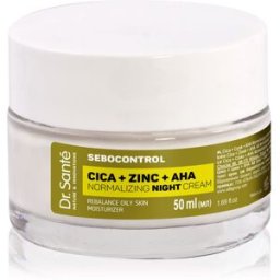 Dr. Santé Sebocontrol Cica + Zinc + AHA Normaliserende Nachtcrème voor Regulatie van Talg 50 ml